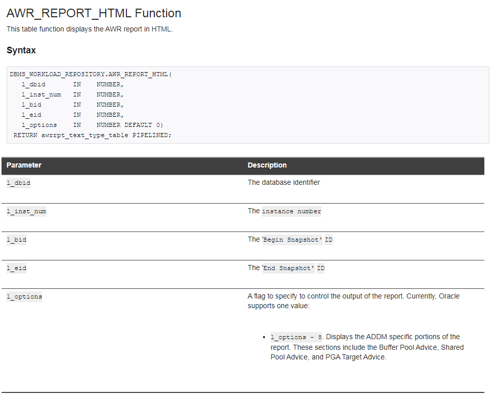Python 实现自动生成 Oracle AWR 报告