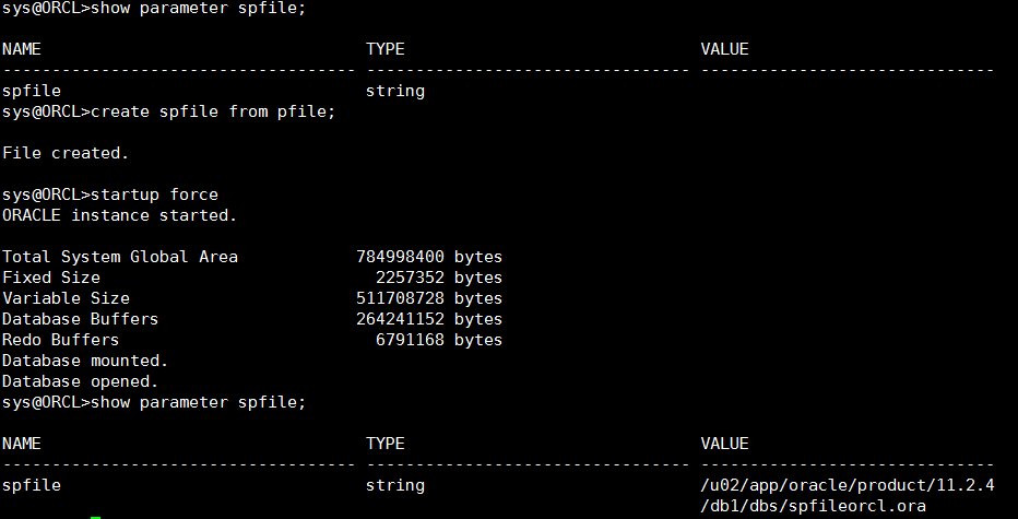 Oracle 的参数文件
