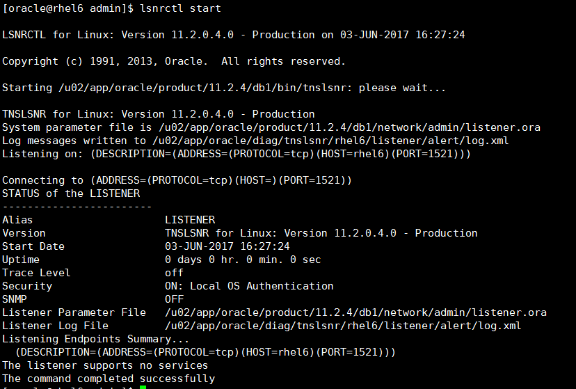 一台 Oracle 数据库服务器上两个监听同时使用