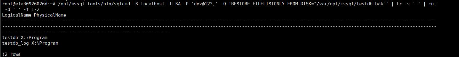 SQL Server in Docker 还原数据库 SQL Server in Docker 还原数据库