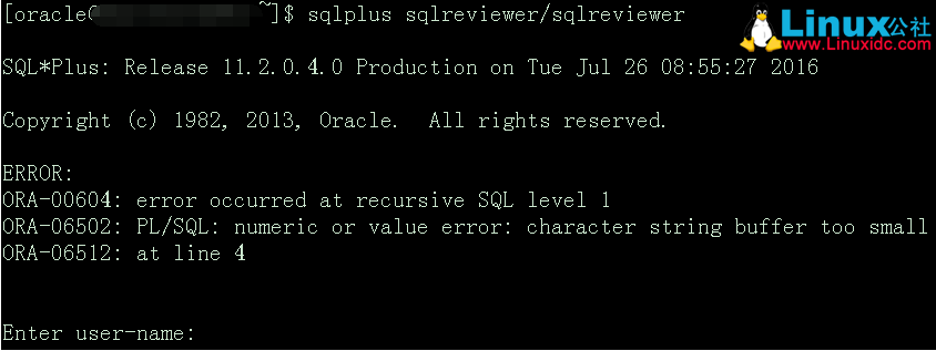 sqlplus 登录报 ORA-06502 错误的问题排查和解决