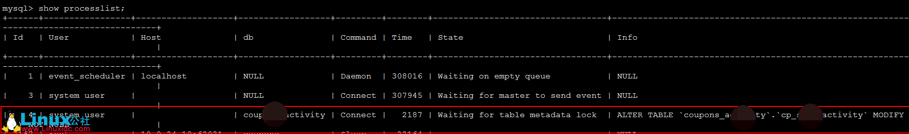 MySQL metadata lock 阻塞问题 MySQL metadata lock 阻塞问题