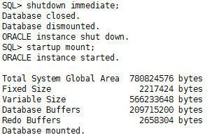 Oracle 闪回技术之闪回数据库