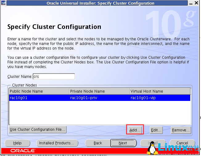 Oracle Linux 4.8 安装 Oracle 10g RAC 环境之 Cluster 安装 Oracle Linux 4.8 安装 Oracle 10g RAC 环境之 Cluster 安装
