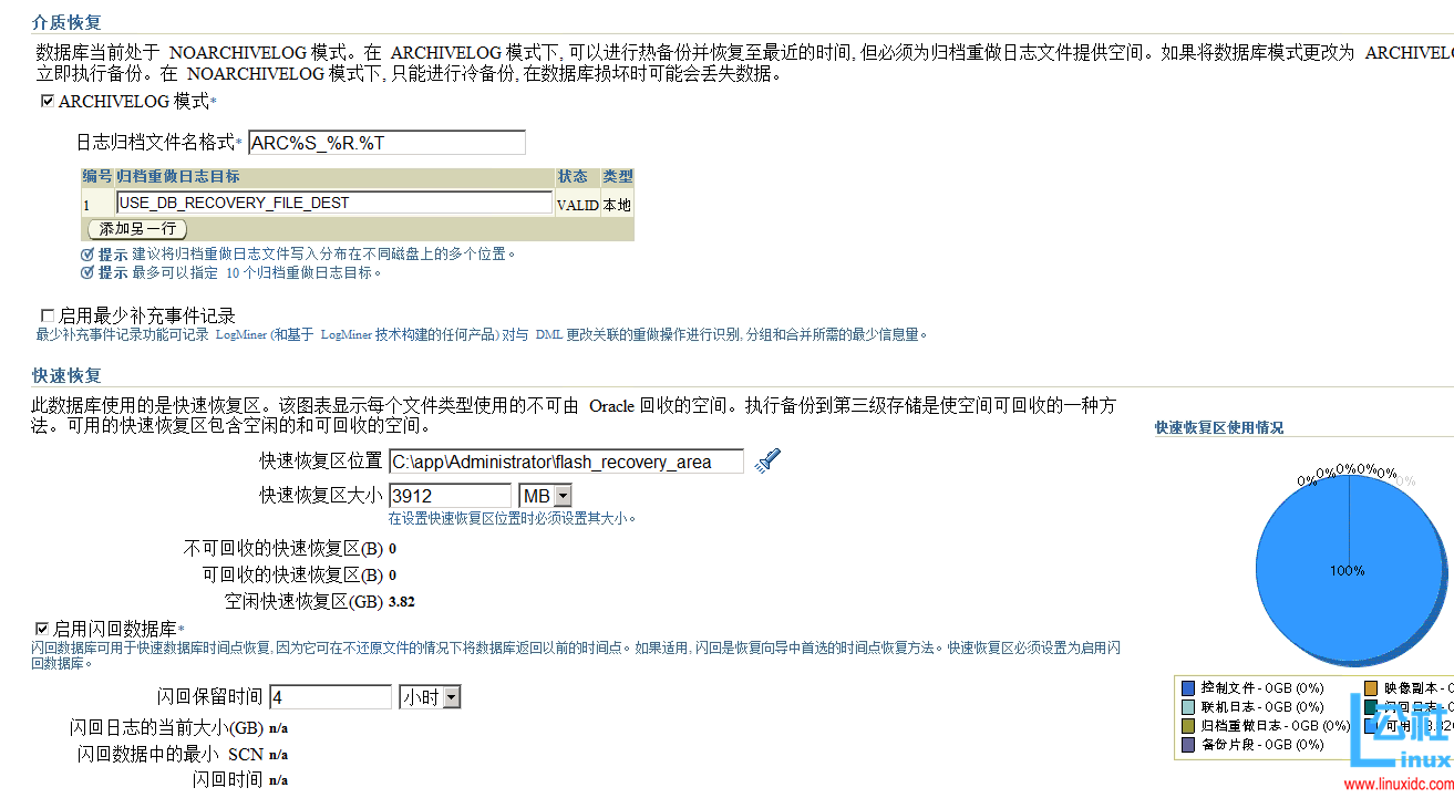 Oracle 闪回技术之闪回数据库