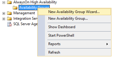 部署 AlwaysOn 第二步:配置 AlwaysOn,创建可用性组 部署 AlwaysOn 第二步:配置 AlwaysOn,创建可用性组