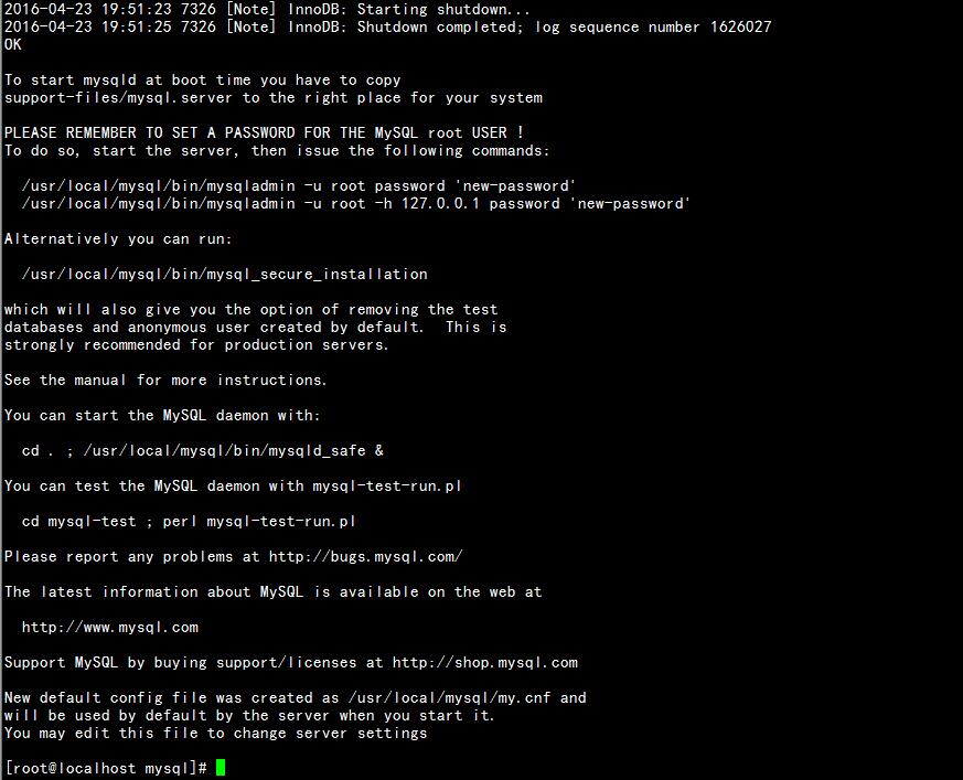 Linux 下源码安装 MySQL5.6.30