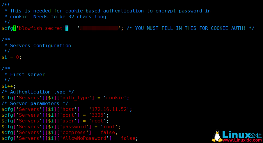 CentOS 7.2 编译安装方式搭建 phpMyAdmin
