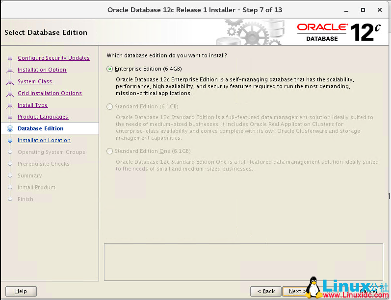 Oracle Linux 7.4 安装 Oracle 12C