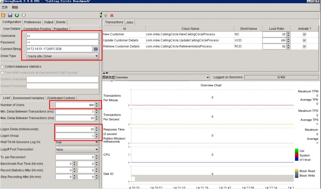 压力测试工具 Swingbench 使用方法图解