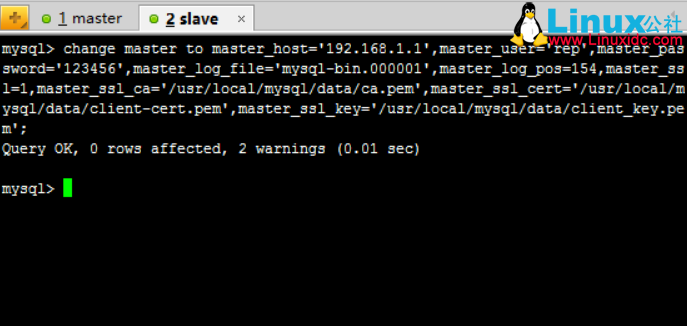CentOS 7.2 下 MySQL5.7.13 安装和基于 SSL 加密的主从复制