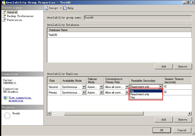 SQL Server AlwaysOn 可用性组副本只读设置 SQL Server AlwaysOn 可用性组副本只读设置