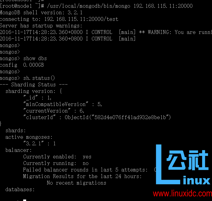 MongoDB 3 分片部署及故障模拟验证