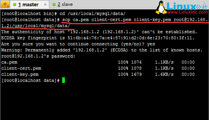 CentOS 7.2 下 MySQL5.7.13 安装和基于 SSL 加密的主从复制