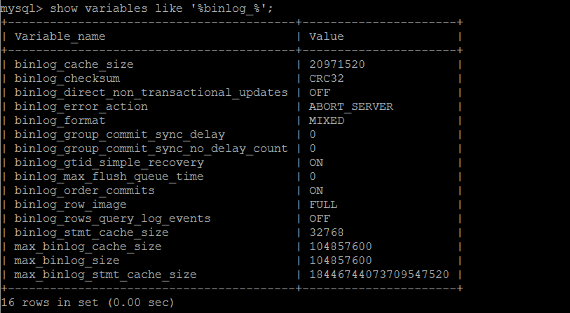 MySQL 二进制日志(binary log)总结 MySQL 二进制日志(binary log)总结