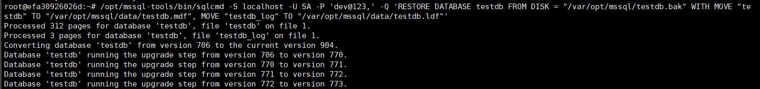 SQL Server in Docker 还原数据库 SQL Server in Docker 还原数据库