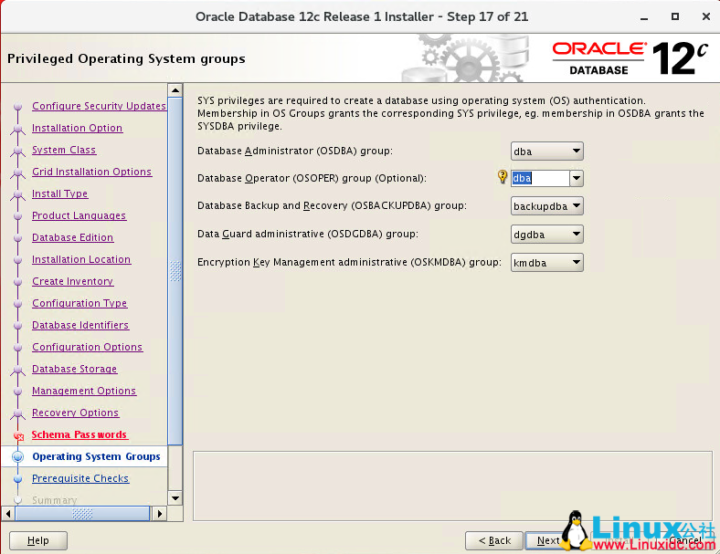 Oracle Linux 7.4 安装 Oracle 12C