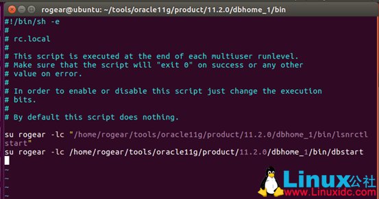Linux 设置 Oracle 开机自启动