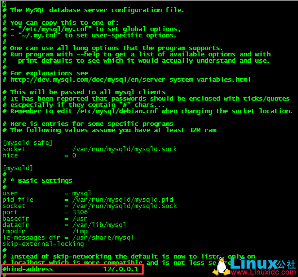 Ubuntu 远程连接 MySQL(connection refused) 解决方法