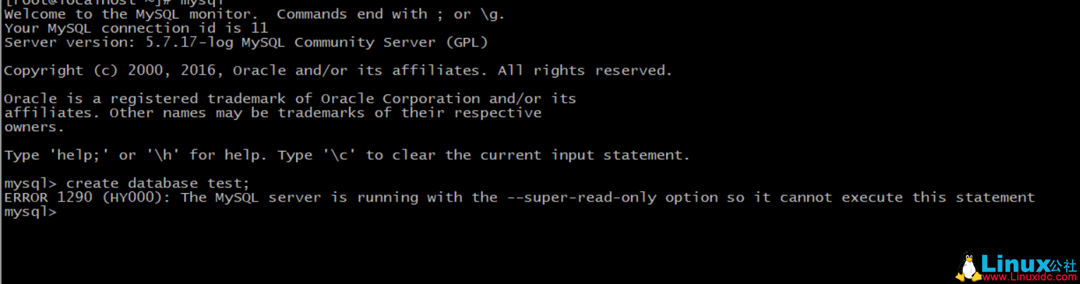 MySQL 5.7 下的对 super 用户只读 MySQL 5.7 下的对 super 用户只读