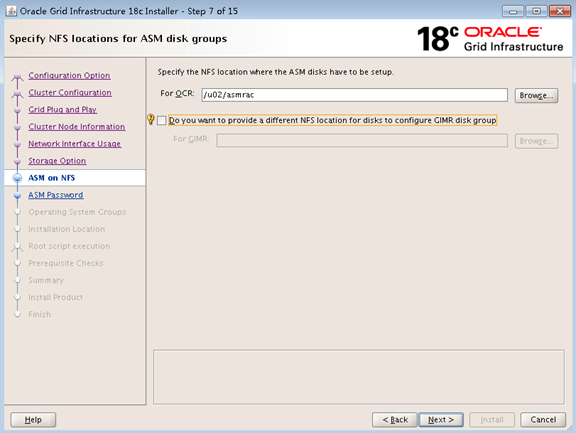 使用 NFS 与 ASM 配置 Oracle 18c RAC 使用 NFS 与 ASM 配置 Oracle 18c RAC