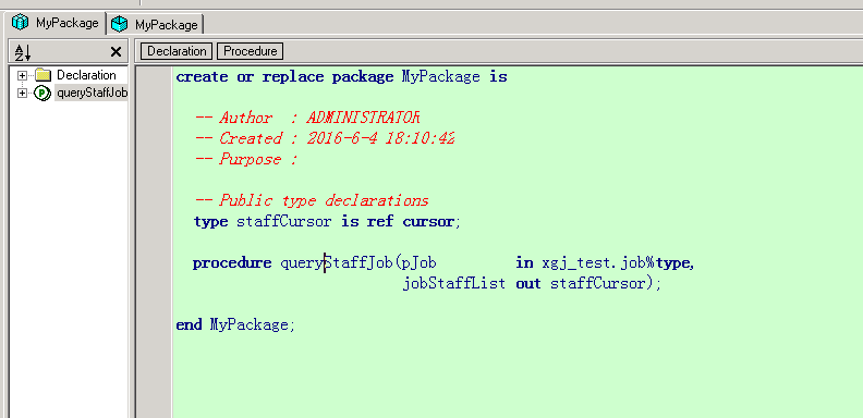 Oracle 存储过程和自定义函数