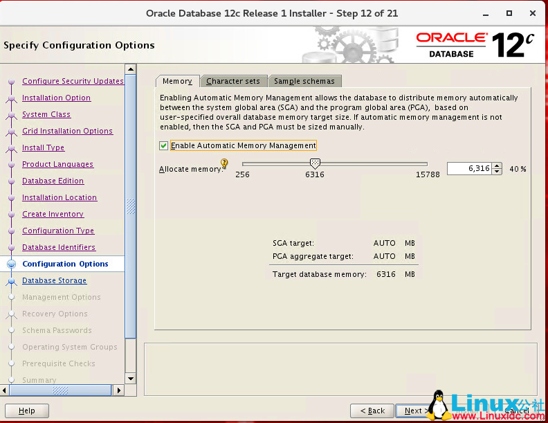 Oracle Linux 7.4 安装 Oracle 12C
