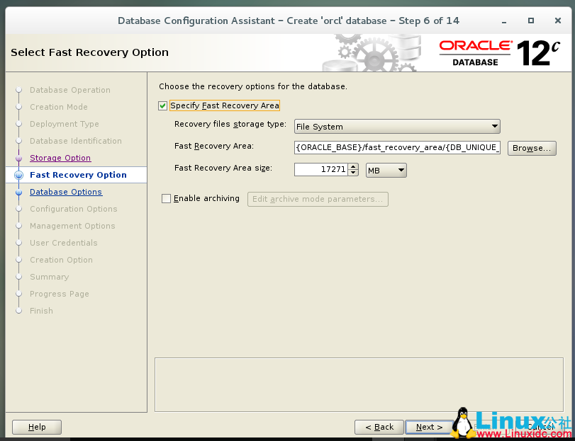 CentOS 7 安装 Oracle 12c 图文详解
