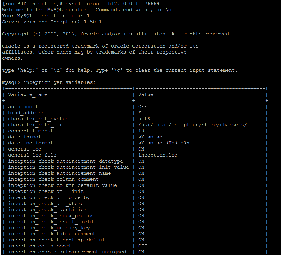 Inception 服务的安装以及使用 Python 3 实现 MySQL 的审计 Inception 服务的安装以及使用 Python 3 实现 MySQL 的审计