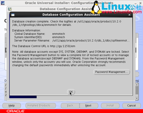Red Hat Linux 6.4 安装 Oracle 10g 及问题解决