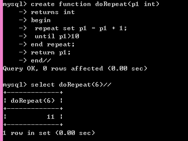 MySQL 学习笔记—自定义函数
