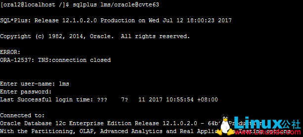 ORA-12537:TNS:connection closed 错误处理方法