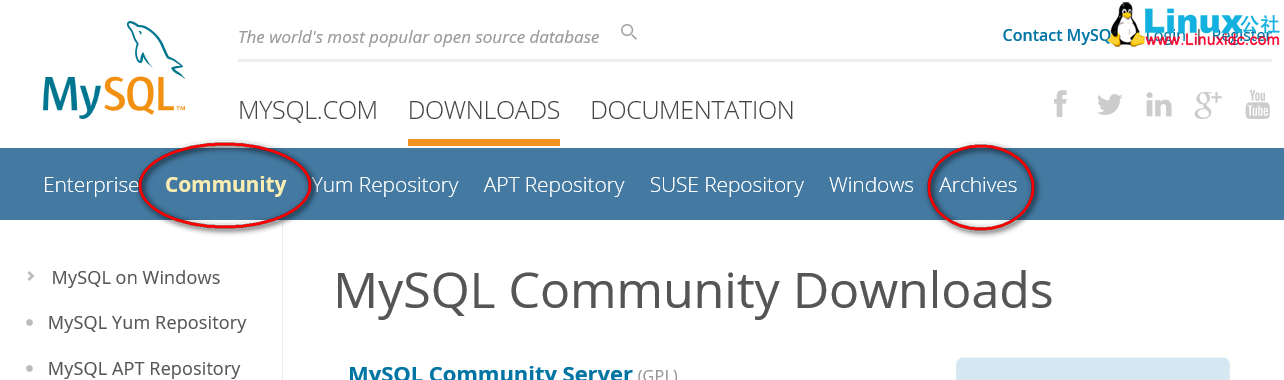 MySQL 各版本说明和下载