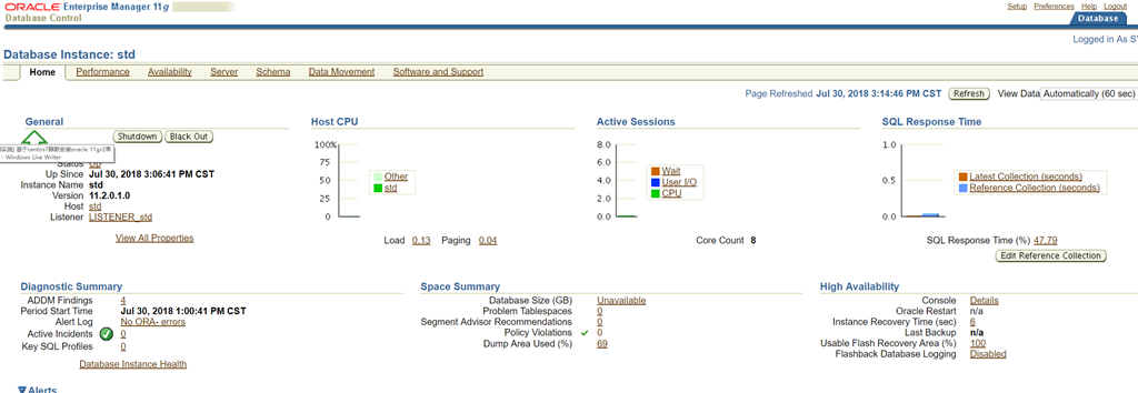 基于 CentOS 7 静默安装 Oracle 11gR2 单实例数据库