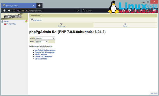 Ubuntu 16.04 下安装 PostgreSQL 和 phpPgAdmin Ubuntu 16.04 下安装 PostgreSQL 和 phpPgAdmin