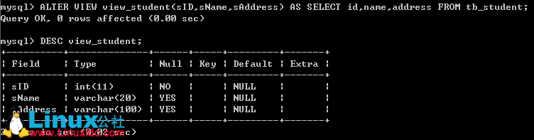 MySQL 视图的基本操作 MySQL 视图的基本操作