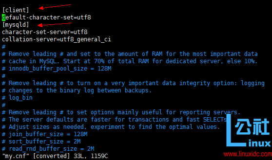 CentOS7 下 MySQL5.6 修改默认编码