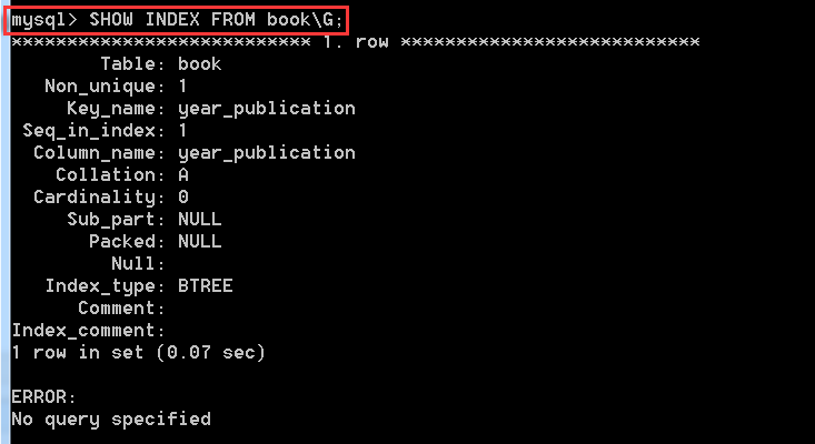 MySQL 中索引优缺点、分类和使用操作详解