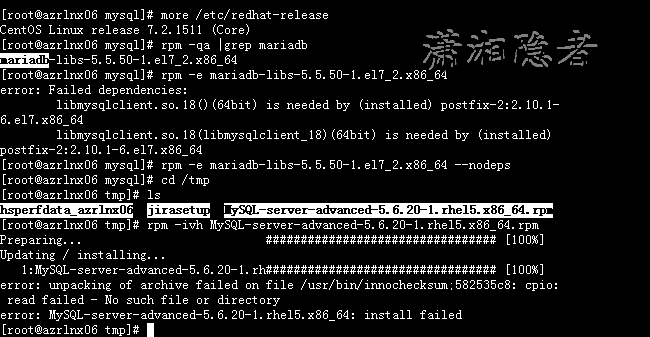 CentOS 7 安装 MySQL 5.6 遇到问题及解决方案