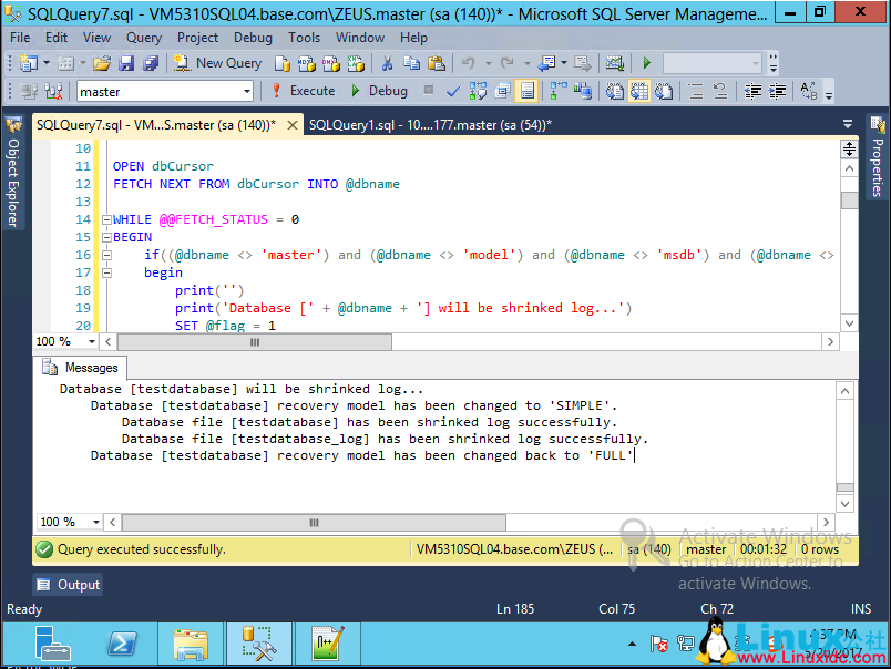 一键帮你收缩所有 DB 文件大小（Shrink Files for All Databases in SQL Server）