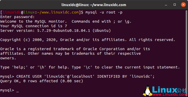 Ubuntu 18.04.4 LTS 上安装和使用 MySQL 及忘记 root 密码的解决