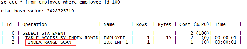Oracle 里常见的执行计划
