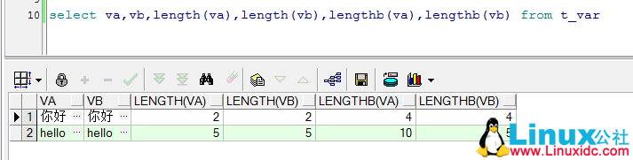 Oracle 字符与字节的整理
