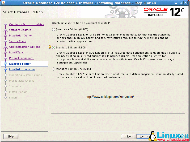 Linux 系统安装 Oracle Database 12c 图文详解教程