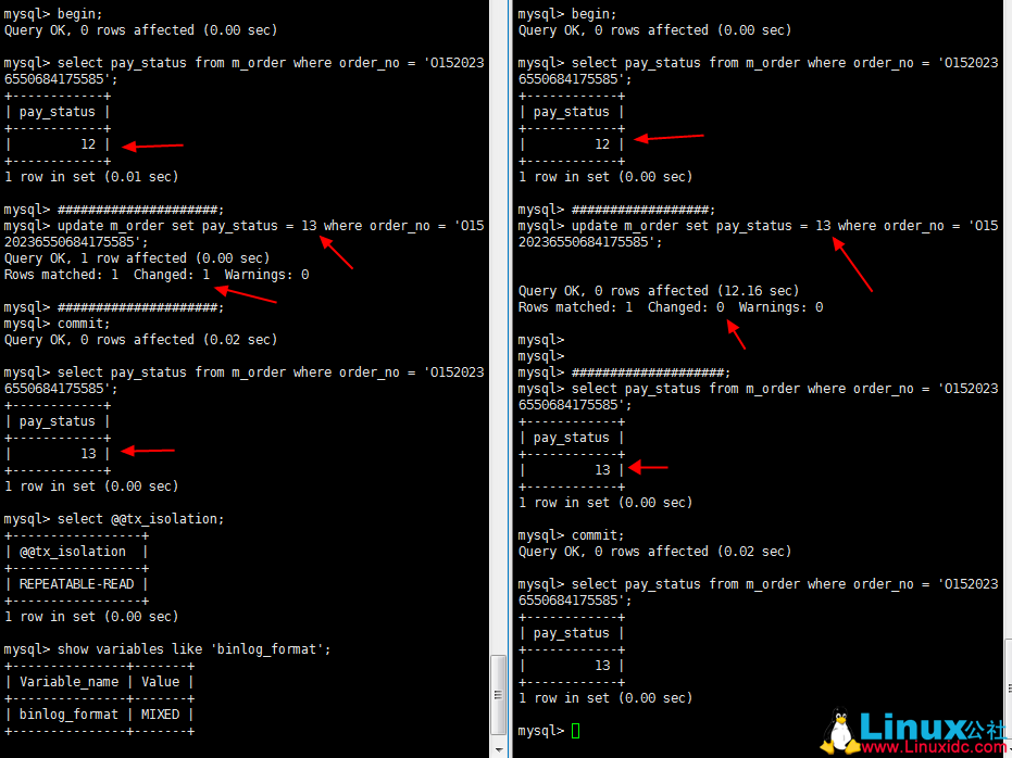 MySQL 中 RR 隔离级别转换成 RC 隔离级别案例 MySQL 中 RR 隔离级别转换成 RC 隔离级别案例