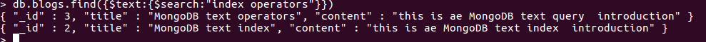 MongoDB 之 TextSearch 简介 MongoDB 之 TextSearch 简介