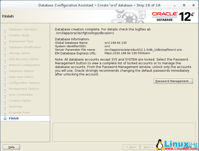 CentOS 7 安装 Oracle 12c 图文详解