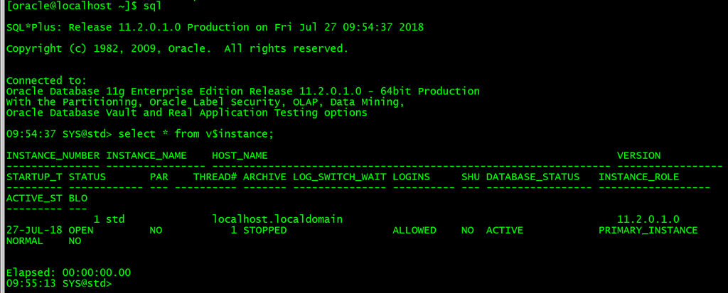 基于 CentOS 7 静默安装 Oracle 11gR2 单实例数据库