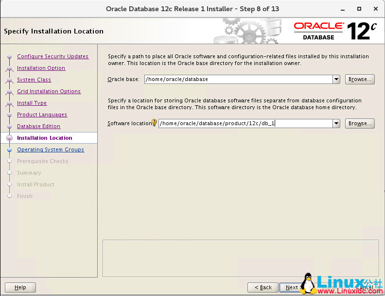 Oracle Linux 7.4 安装 Oracle 12C
