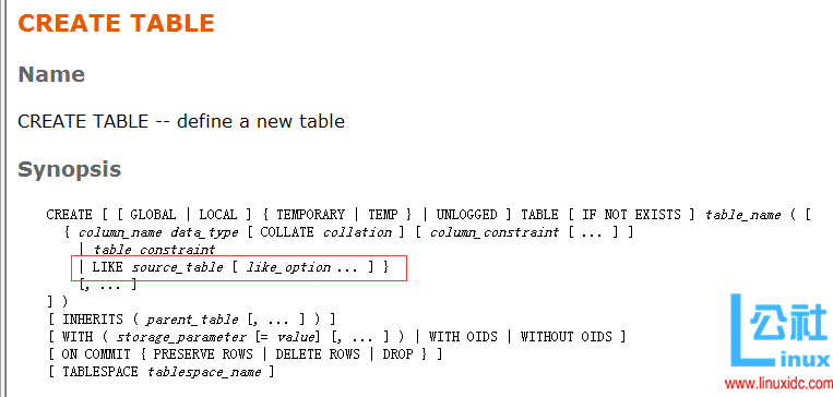 PostgreSQL 动态表复制(CREATE TABLE AS&CREATE TABLE LIKE) PostgreSQL 动态表复制(CREATE TABLE AS&CREATE TABLE LIKE)